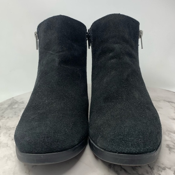 Steve Madden Reyna Suede Zip Detail Booties 8 Classic Moto Bohemian Minimalist - Picture 4 of 12